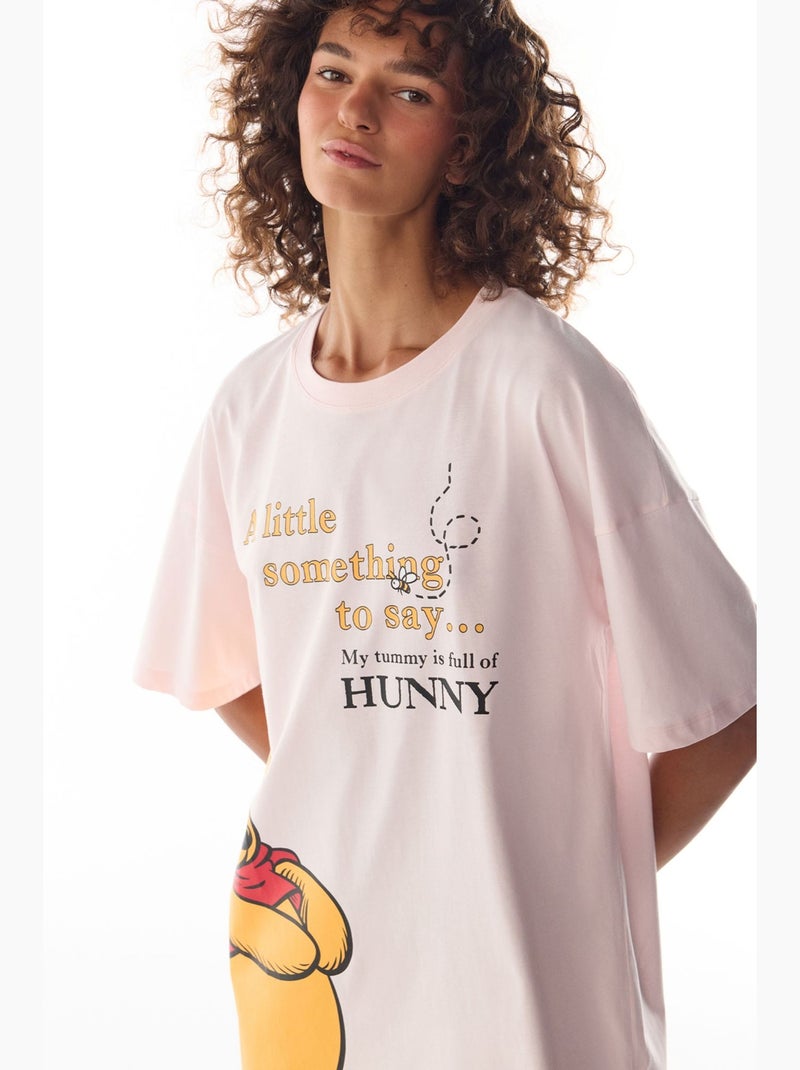 Nuisette à manches courtes winnie the pooh à motif ours penti Blanc cassé - Kiabi