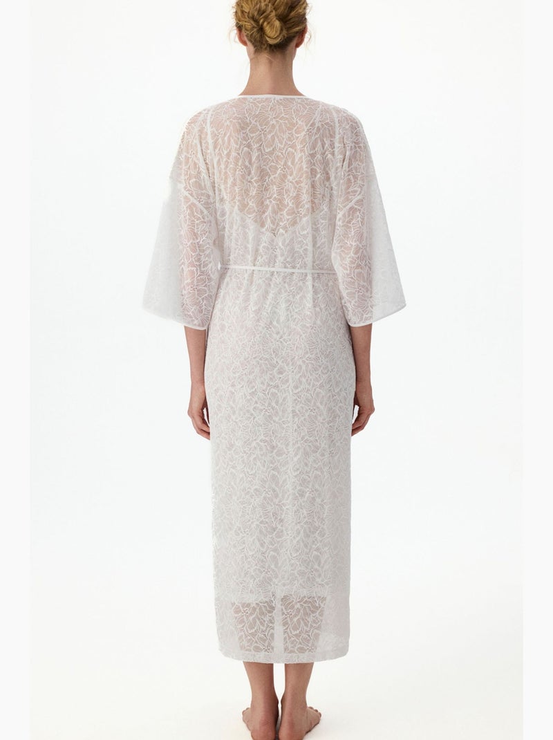 Nuisette bridal delicate en dentelle penti Blanc - Kiabi