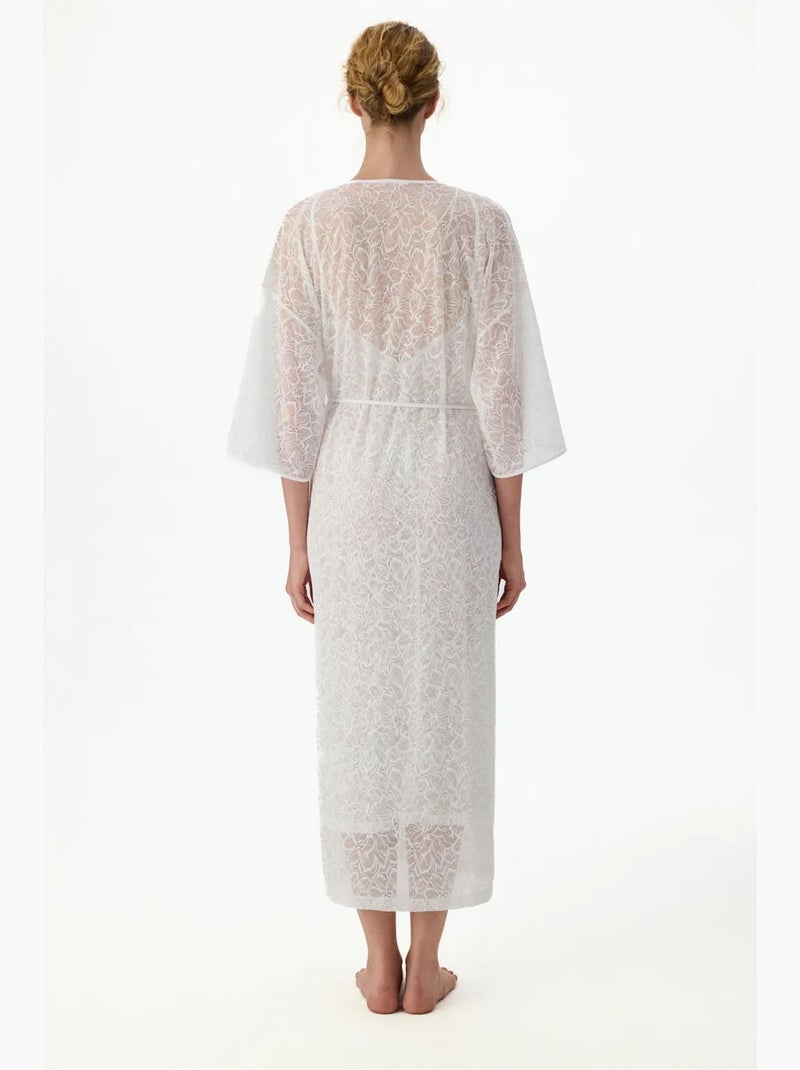 Nuisette bridal delicate en dentelle penti Blanc - Kiabi