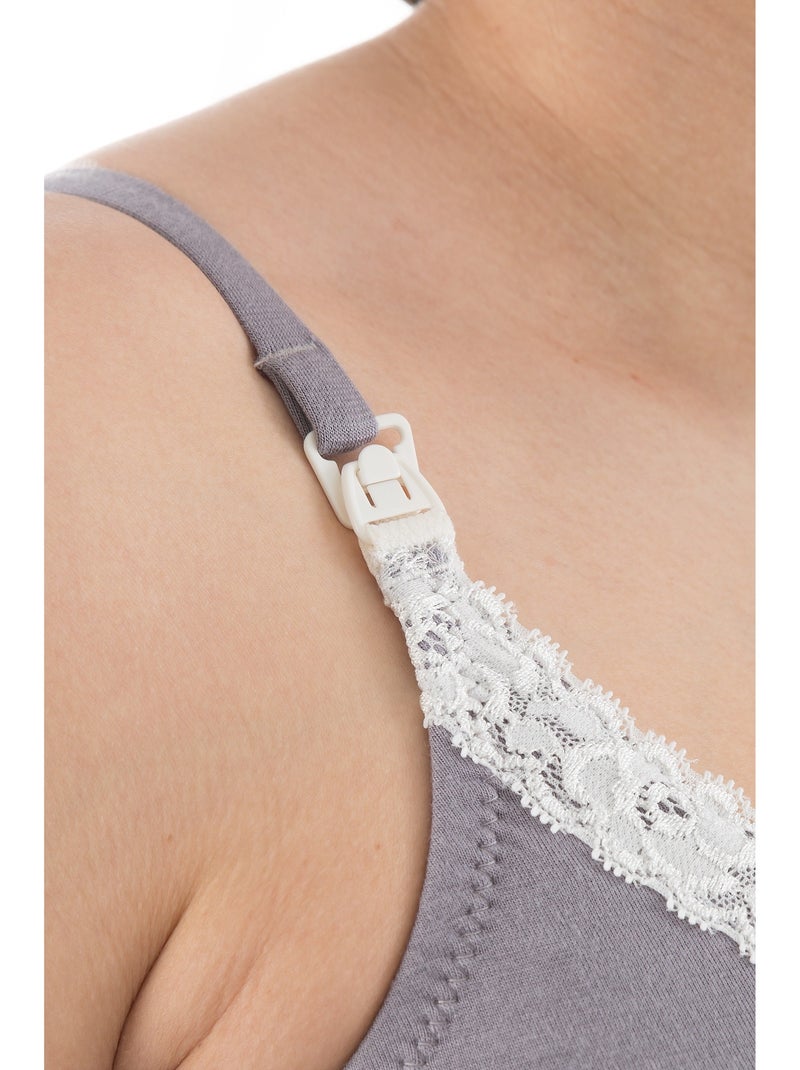 Nuisette de grossesse de d'allaitement OMBRES DE FORÊT 'Bogema' Gris - Kiabi