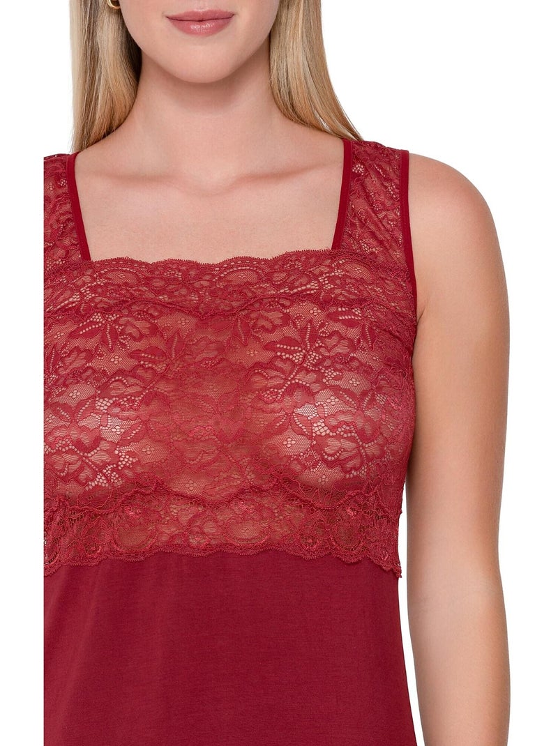 Nuisette dentelle MICRO TOUCH LACE Rouge - Kiabi