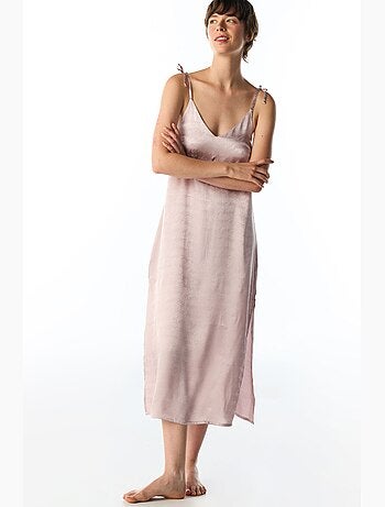 Nuisette en satin pastel dreamy à imprimé slogan penti