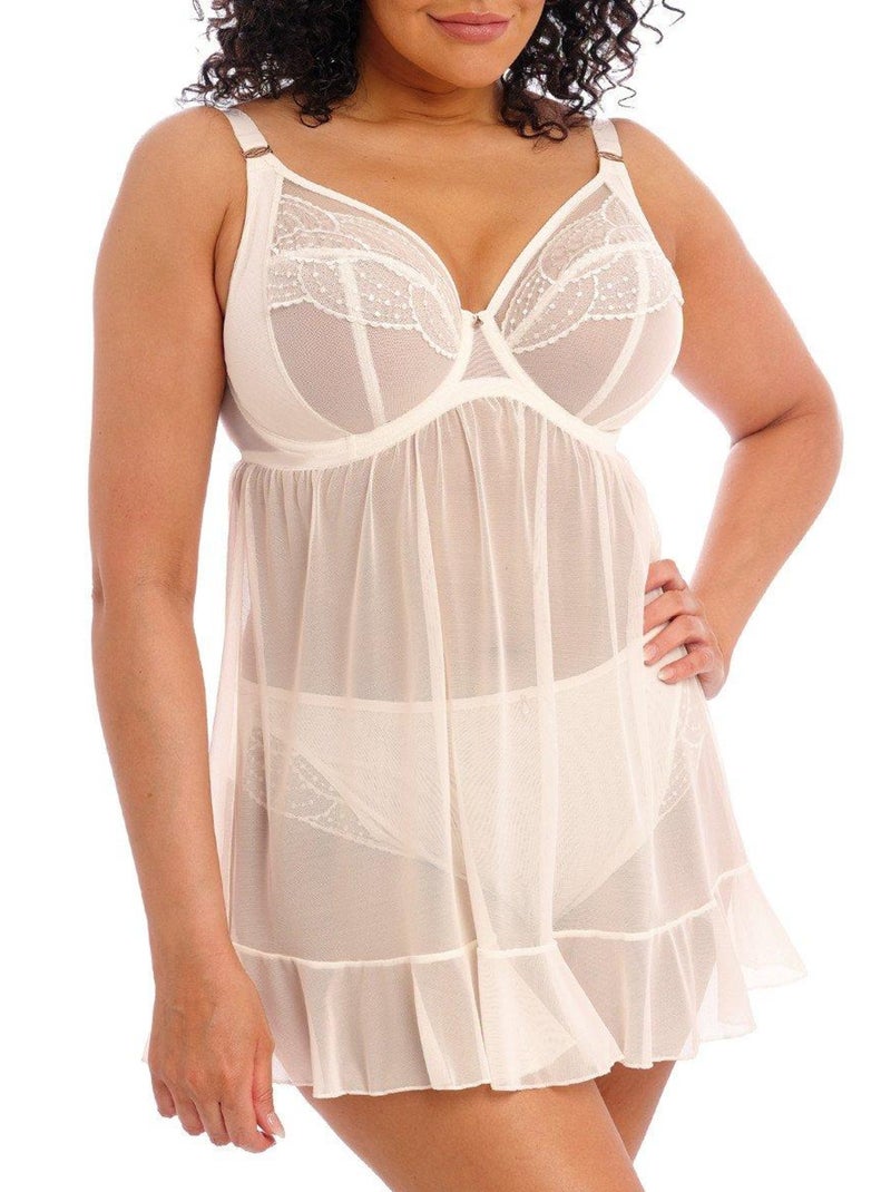 Nuisette grande taille avec soutien-gorge intégré Priya Beige clair - Kiabi