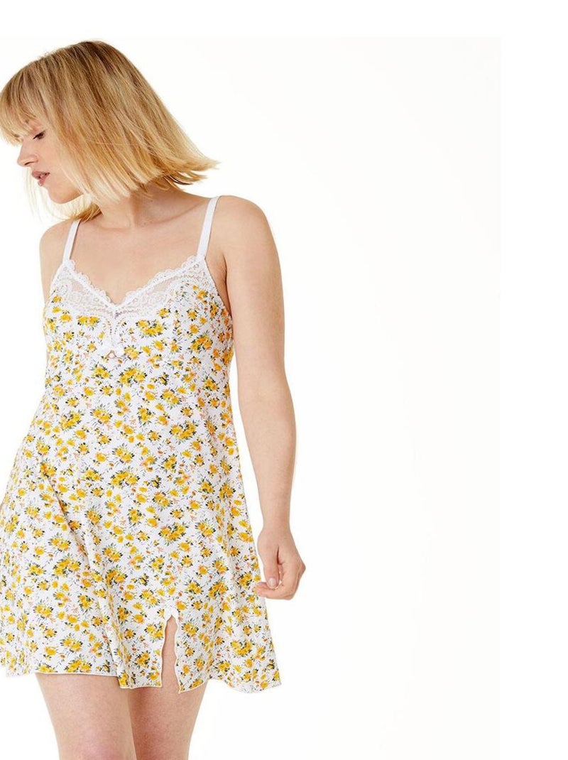 Nuisette JOLI MINOIS - Brigitte Bardot Blanc Jaune Blanc - Kiabi