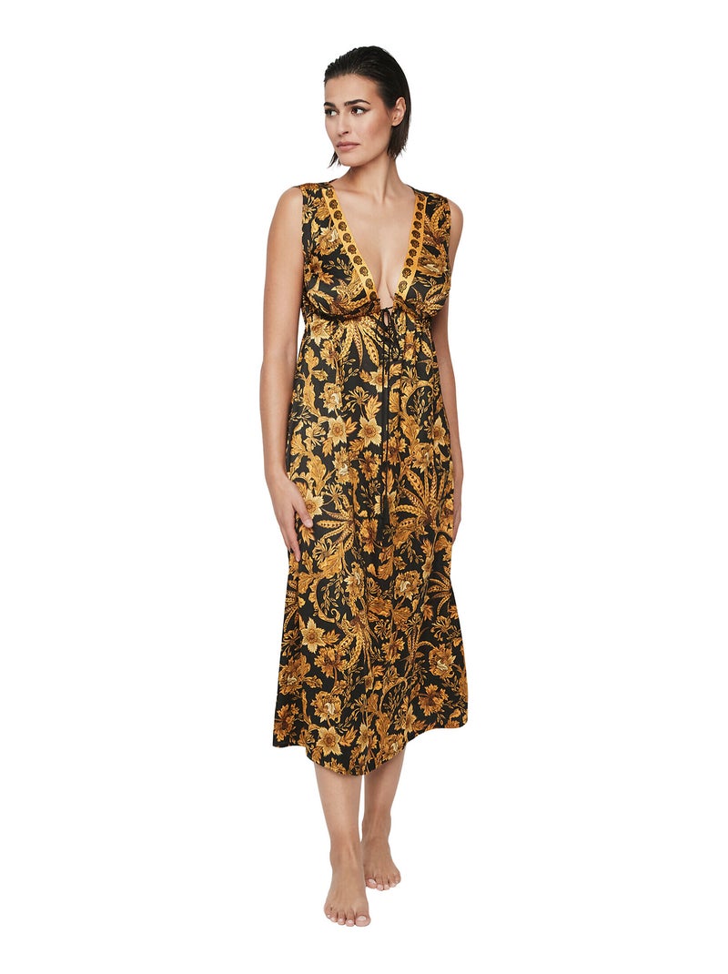 Nuisette longue sans manches P117 ACANTHUS Noir - Kiabi