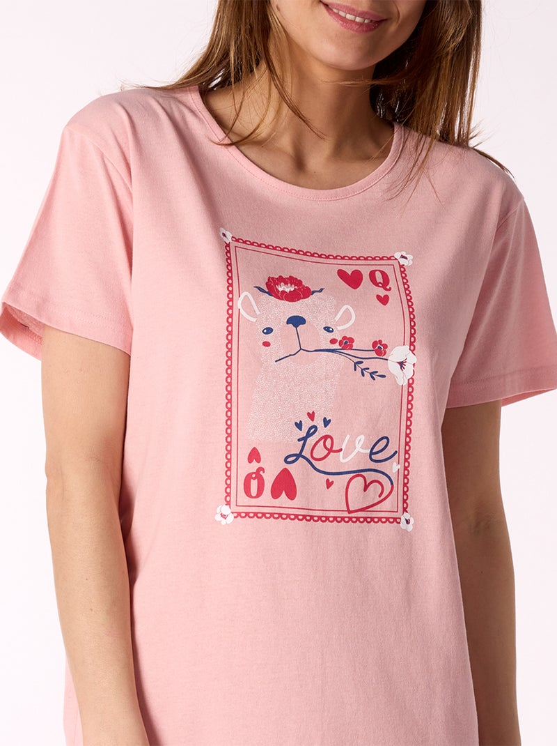 Nuisette manche courte   LOVA nude/rose - MELISSA BROWN Rose clair - Kiabi