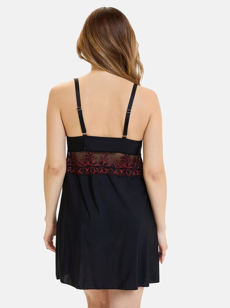 Nuisette mélodie sans complexe lingerie Noir Rouge - Kiabi