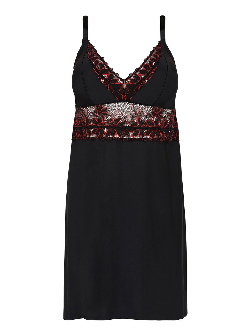 Nuisette mélodie sans complexe lingerie Noir Rouge - Kiabi