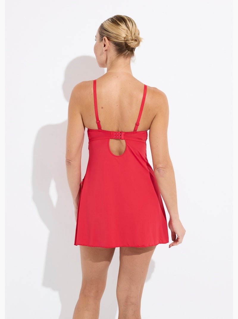 Nuisette sexy dentelle et microfibre - AFIBEL Rouge - Kiabi