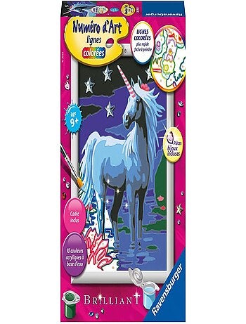 Numéro d'art - petit - Licorne et étoiles