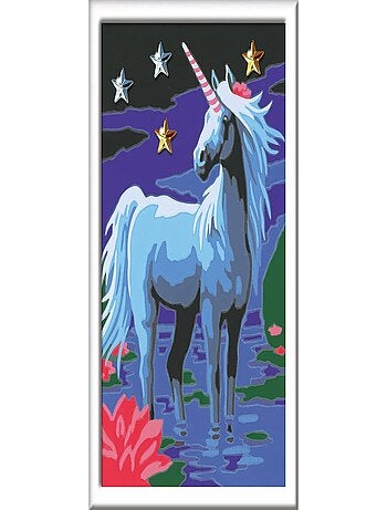 Numéro d'art - petit - Licorne et étoiles