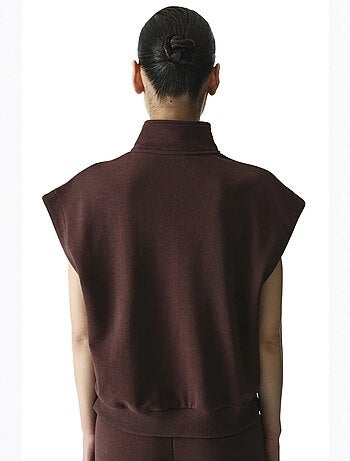 Nura sweat-shirt à demi-zip et manches courtes penti
