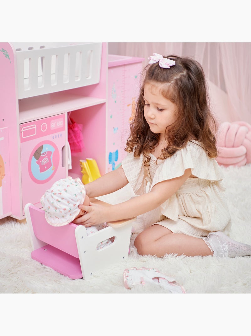 Nursery poupée 6-en-1, berceau, 63cm, Rose, Rose - Kiabi