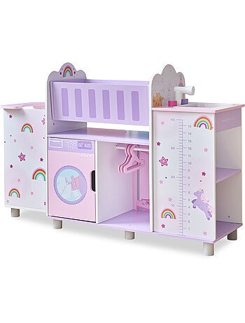 Nursery Poupée 6-en-1 en, 64cm, Violet