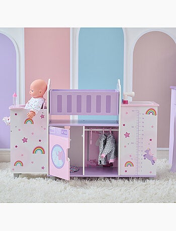Nursery Poupée 6-en-1 en, 64cm, Violet