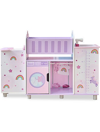 Nursery Poupée 6-en-1 en, 64cm, Violet