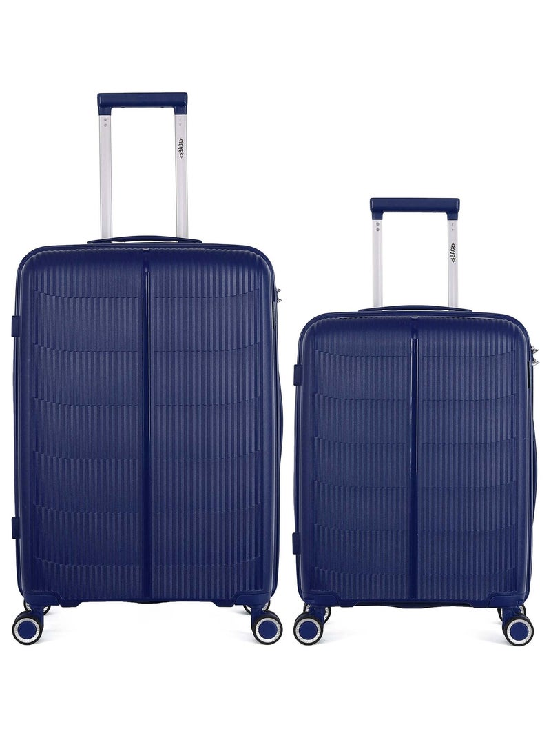 OBAGO  -  Lot de 2  -  Valise weekend et valise cabine ANDROMEDE Bleu marine - Kiabi