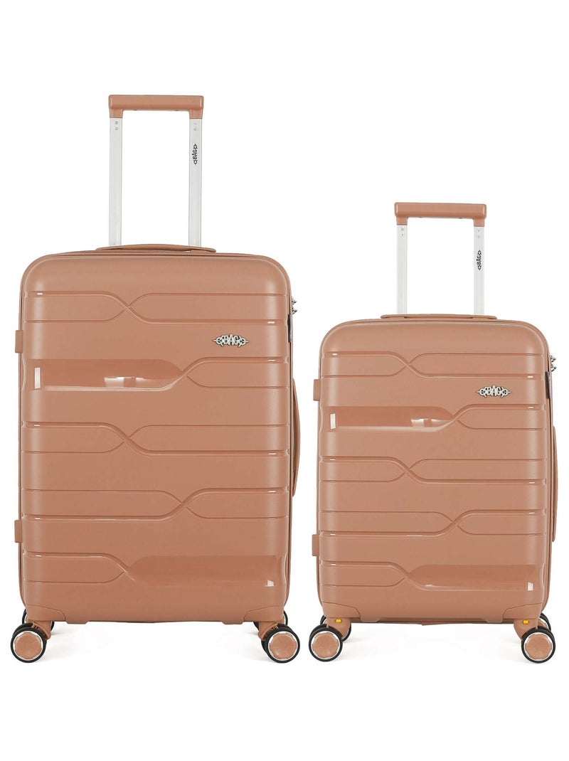 OBAGO  -  Lot de 2  -  Valise weekend et valise cabine PEGASE Vieux rose - Kiabi