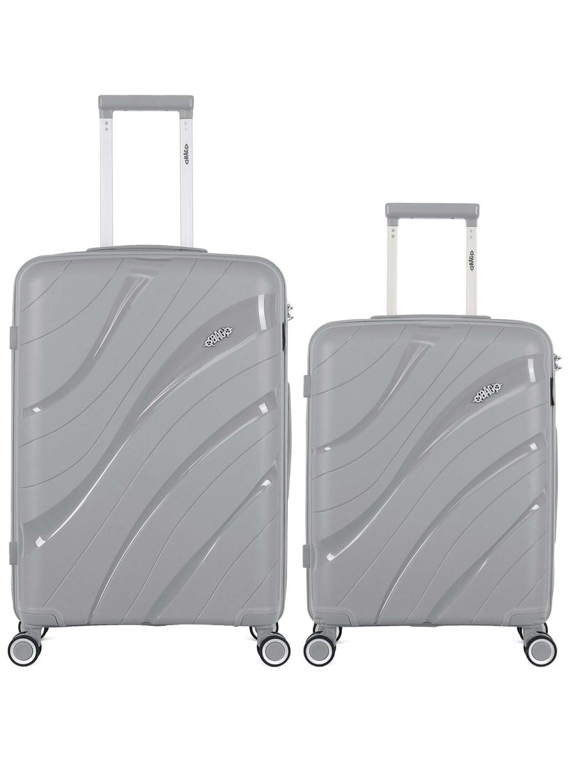 OBAGO  -  Lot de 2  -  Valise weekend et valise cabine PERSEE Gris - Kiabi