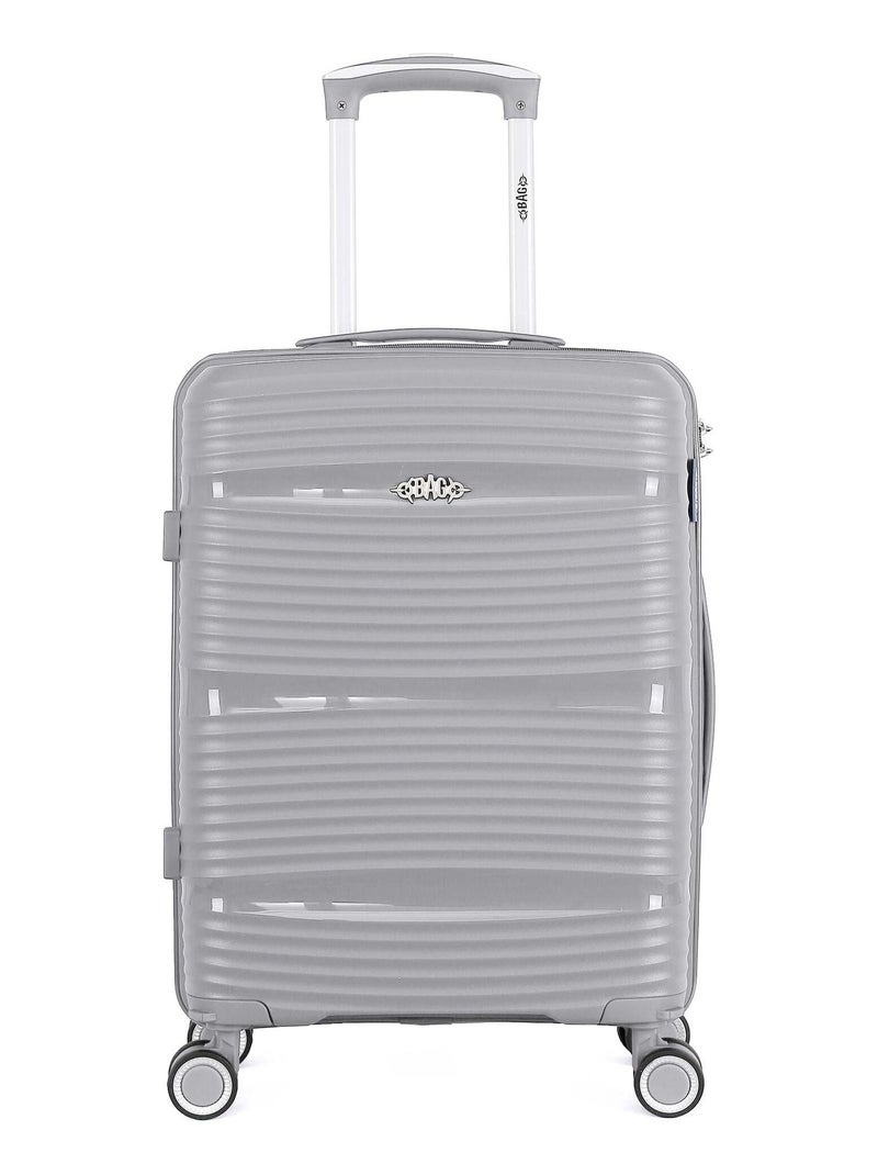 OBAGO - Valise Cabine CENTAURE 55 cm 4 Roues Gris - Kiabi