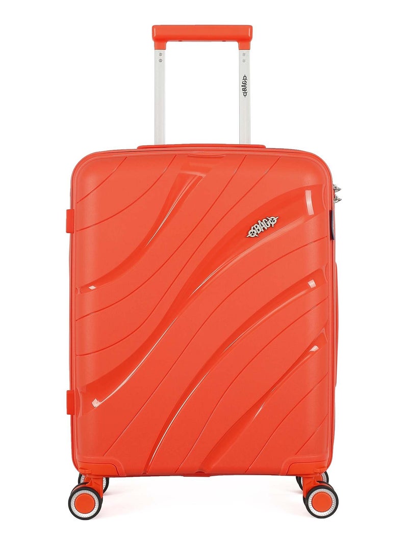 OBAGO - Valise Cabine PERSEE 55 cm 4 Roues Orange corail - Kiabi