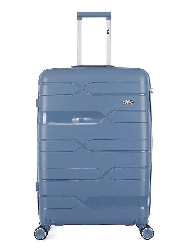 OBAGO - Valise Grand Format PEGASE 75 cm 4 Roues Bleu gris - Kiabi