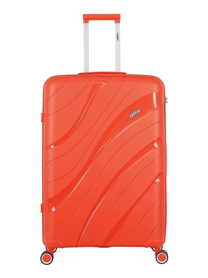 OBAGO - Valise Grand Format PERSEE 75 cm 4 Roues Bleu canard - Kiabi