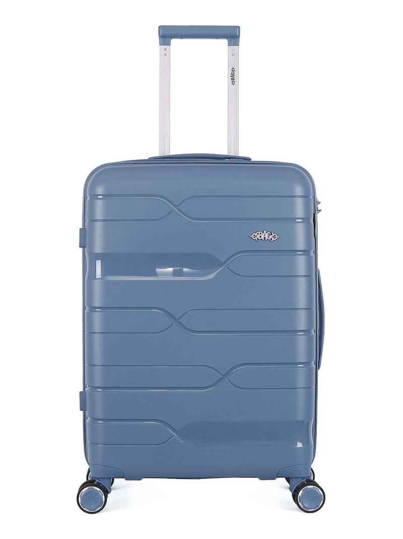 OBAGO - Valise Weekend PEGASE 65 cm 4 Roues Bleu gris - Kiabi
