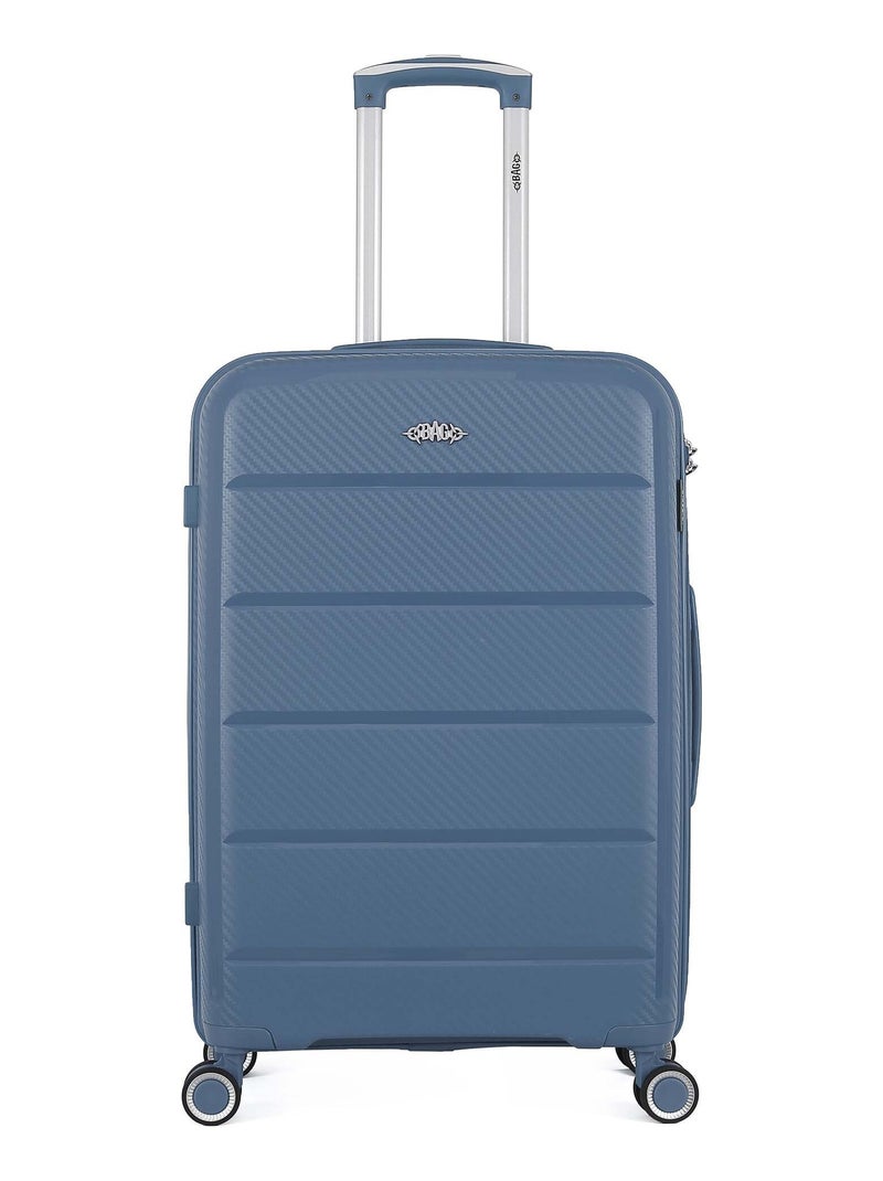 OBAGO - Valise Weekend PHENIX 65 cm 4 Roues Bleu gris - Kiabi