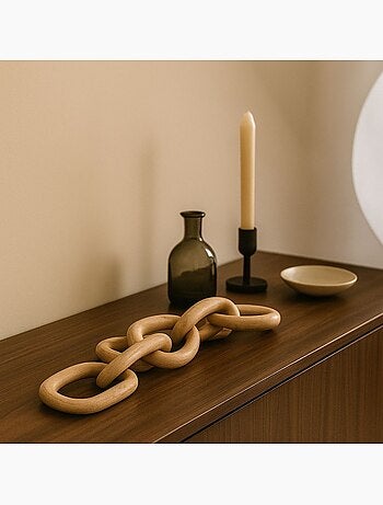Objet déco chaîne en bois 47cm