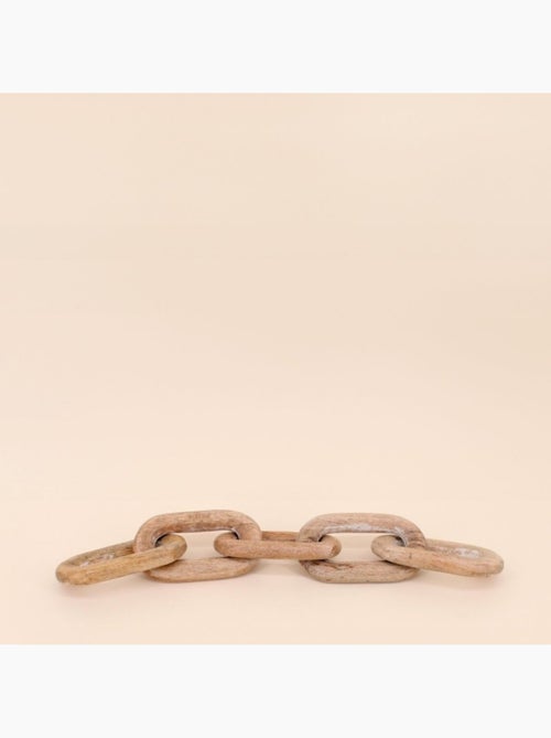 Objet déco chaîne en bois 47cm - Kiabi