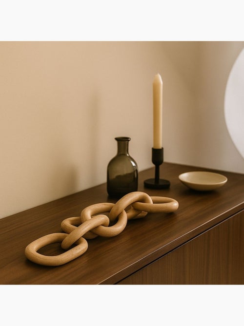 Objet déco chaîne en bois 47cm - Kiabi