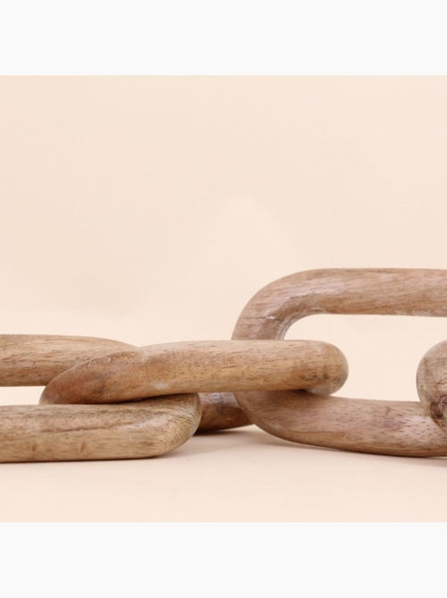 Objet déco chaîne en bois 47cm - Kiabi