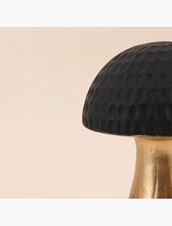 Objet déco champignon doré 17cm