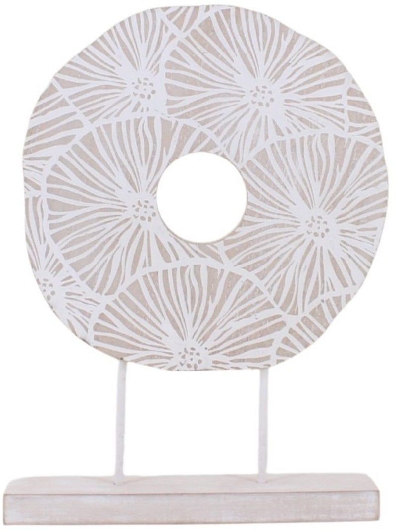 Objet déco en bois à poser 34x24cm Beige - Kiabi