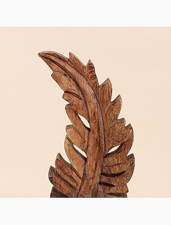 Objet déco feuille en bois 44cm