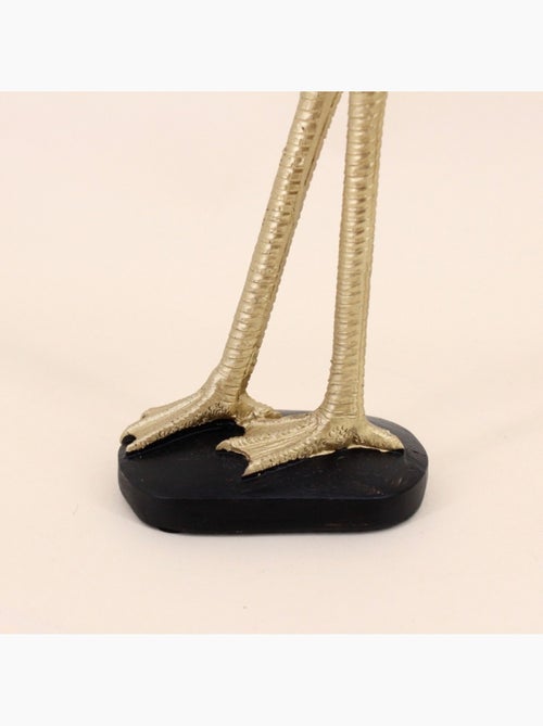 Objet déco flamand rose en polyrésine doré 30cm - Kiabi