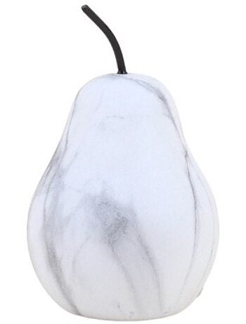 Objet déco poire effet marbre 12cm