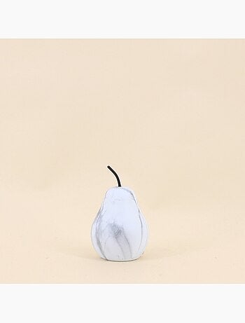 Objet déco poire effet marbre 12cm