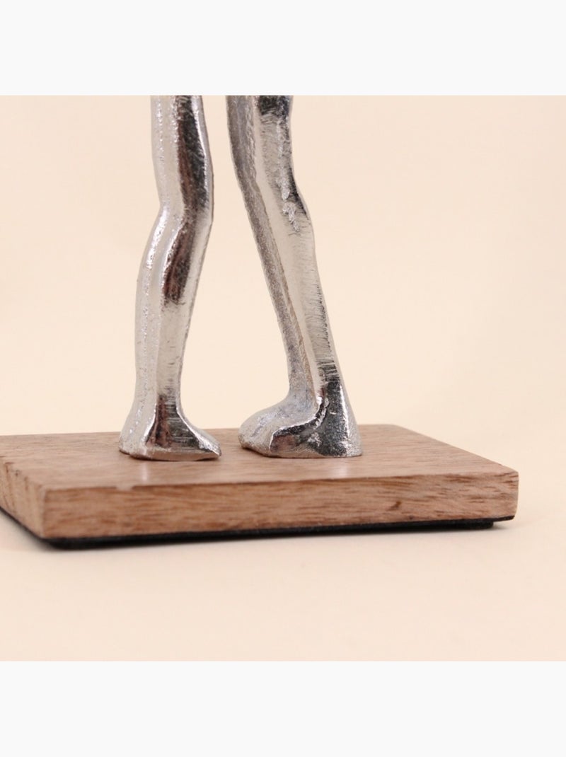 Objet déco silhouette couple 19cm Gris - Kiabi