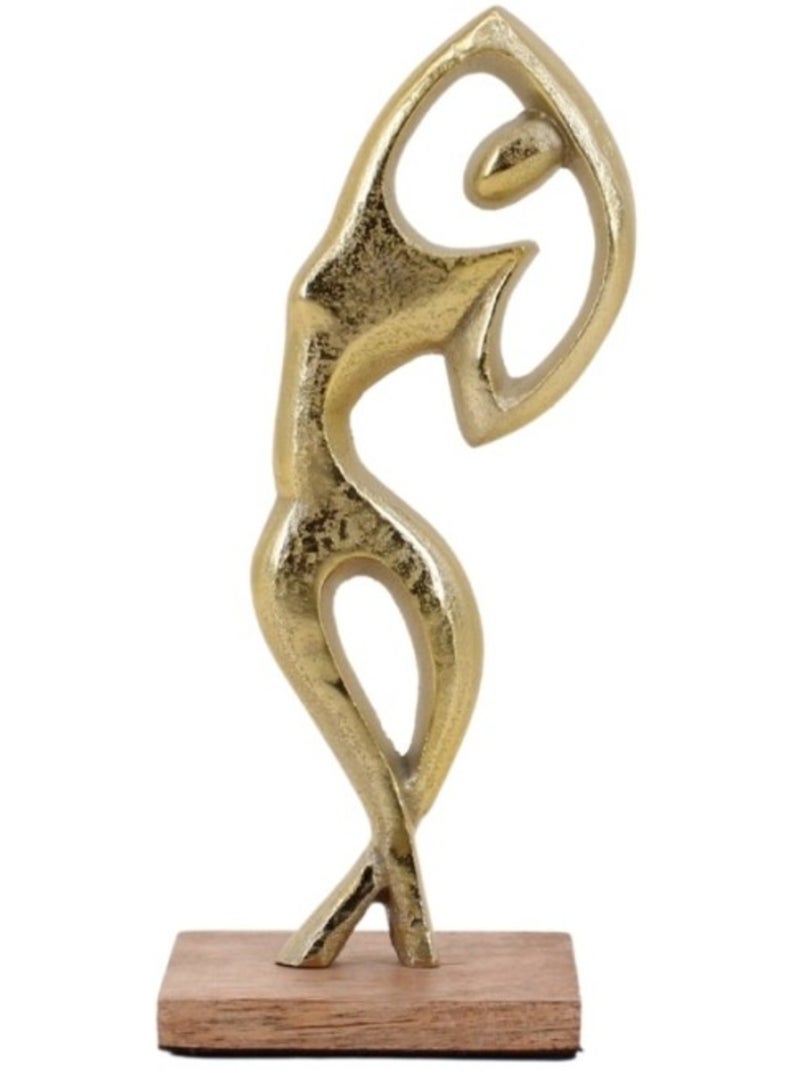 Objet déco silhouette danseuse 25cm Doré - Kiabi