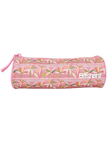 Offshore - Trousse ronde rose palmiers - Bagtrotter