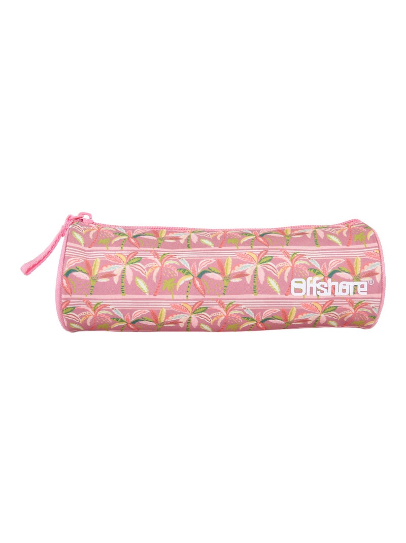 Offshore - Trousse ronde rose palmiers - Bagtrotter Rose - Kiabi