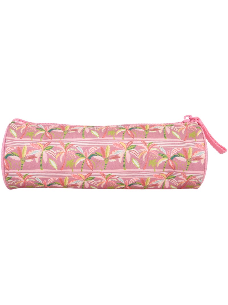 Offshore - Trousse ronde rose palmiers - Bagtrotter Rose - Kiabi