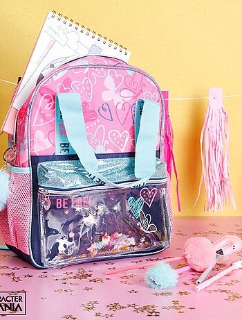 Oh My Pop Be Free Sac à dos Glitter, Rose