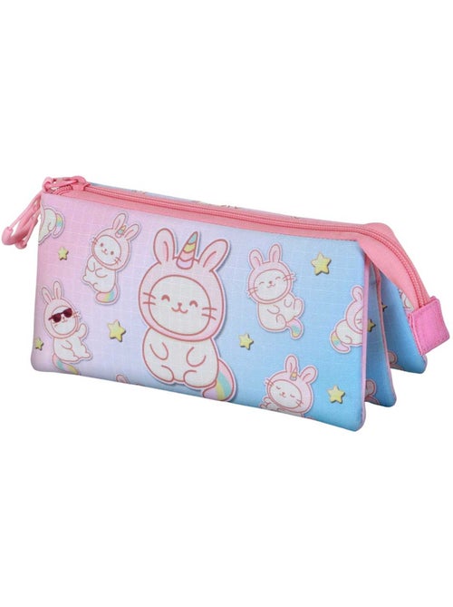 Oh My Pop Bunicat Trousse Triple, Rose - Kiabi