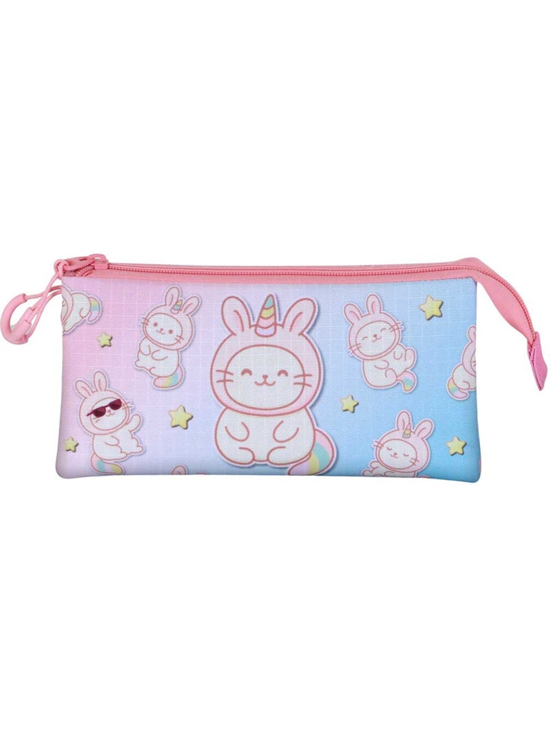 Oh My Pop Bunicat Trousse Triple, Rose Rose - Kiabi