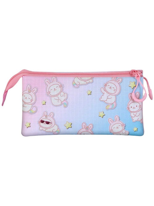 Oh My Pop Bunicat Trousse Triple, Rose - Kiabi