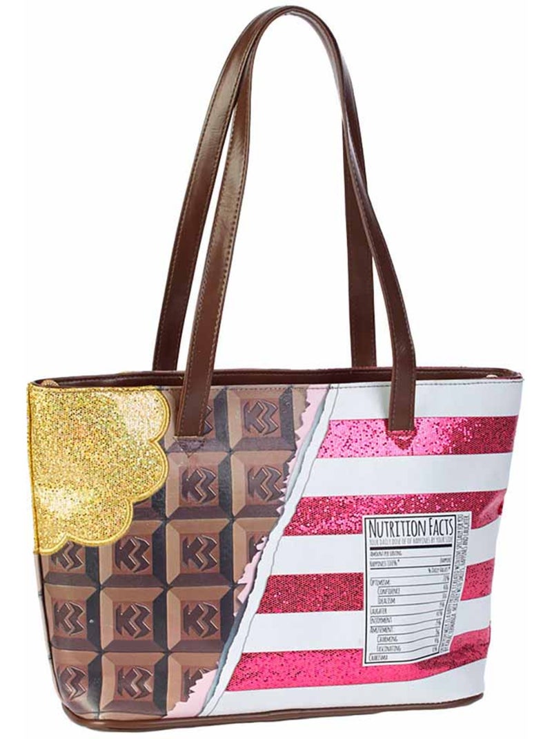 Oh My Pop Chocolat Sac Fourre Tout Tote, Rose Rose - Kiabi