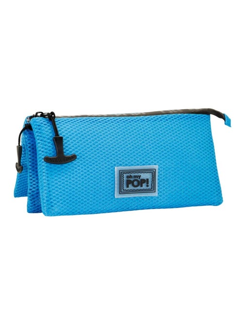 Oh My Pop Cyan Neon Trousse Triple Mesh, Bleu - Kiabi Oh My Pop Cyan Neon Trousse Triple Mesh, Bleu - Kiabi